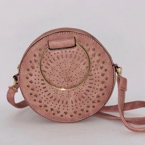 Round Crossbody Laser cut Handbag
